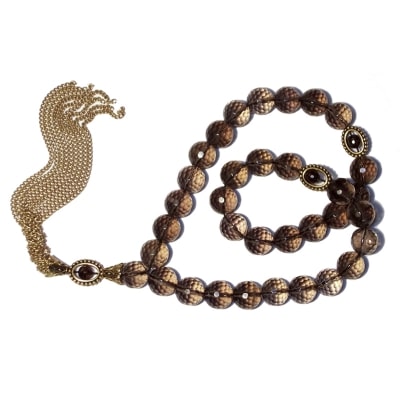 Чётки, камень раухтопаз