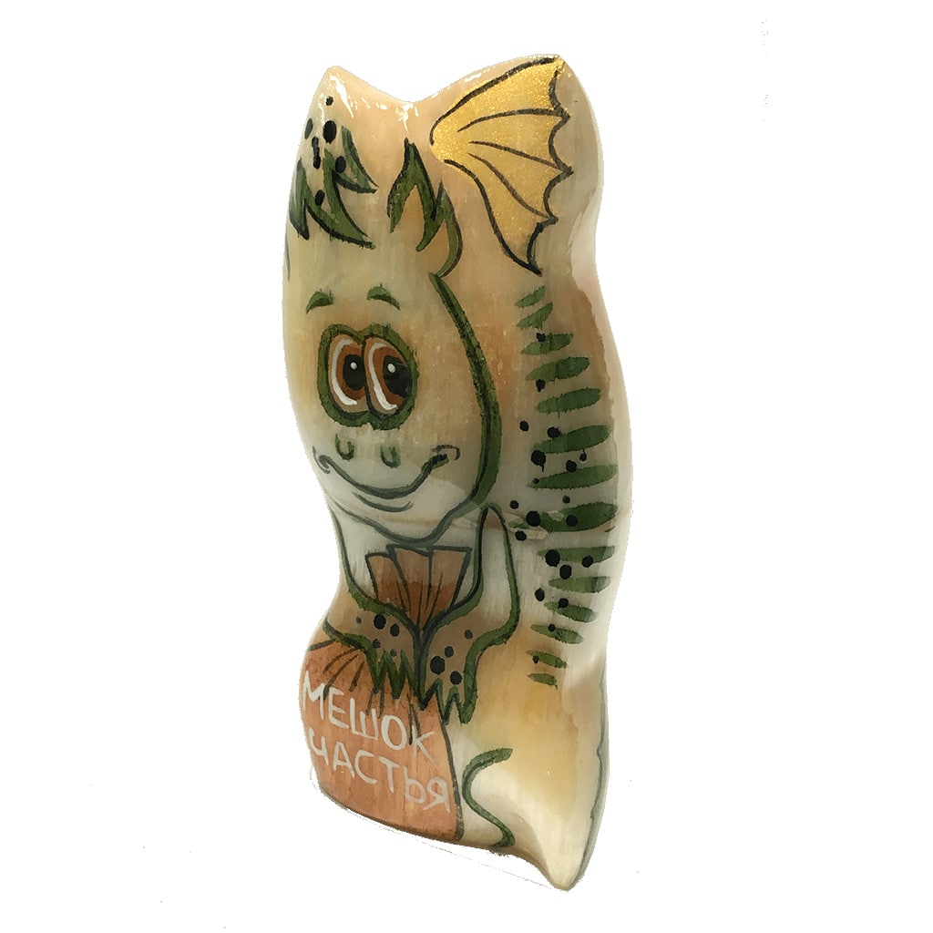 Дракон сувенир из селенита Мешок счастья