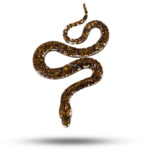 Змея из эпоксидной смолы с камнем тигровый глаз