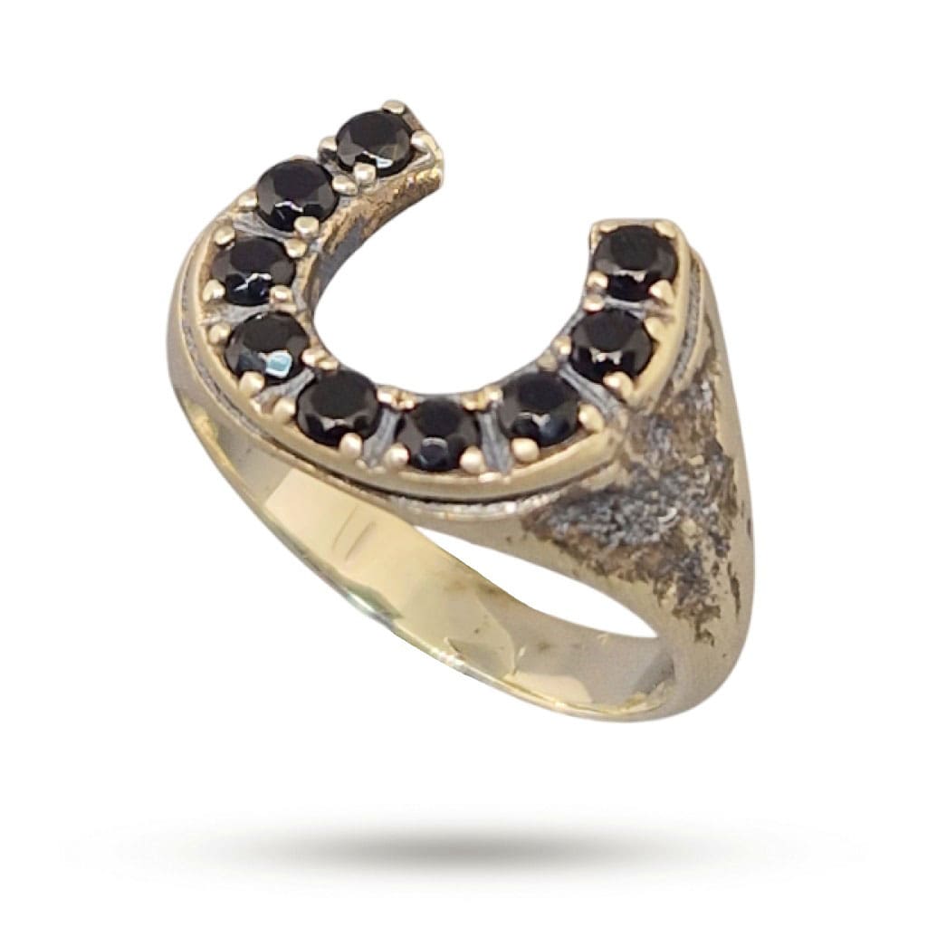 Кольцо с 9 камнями турмалин шерл